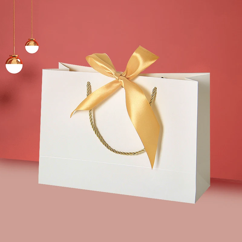 5 Pcs Custom Logo valentine day gifts pacakge white bag wedding bow tie luxury bag for small business bag personization 4 Sdfe2a81211814c498a20971bb9dab53fk