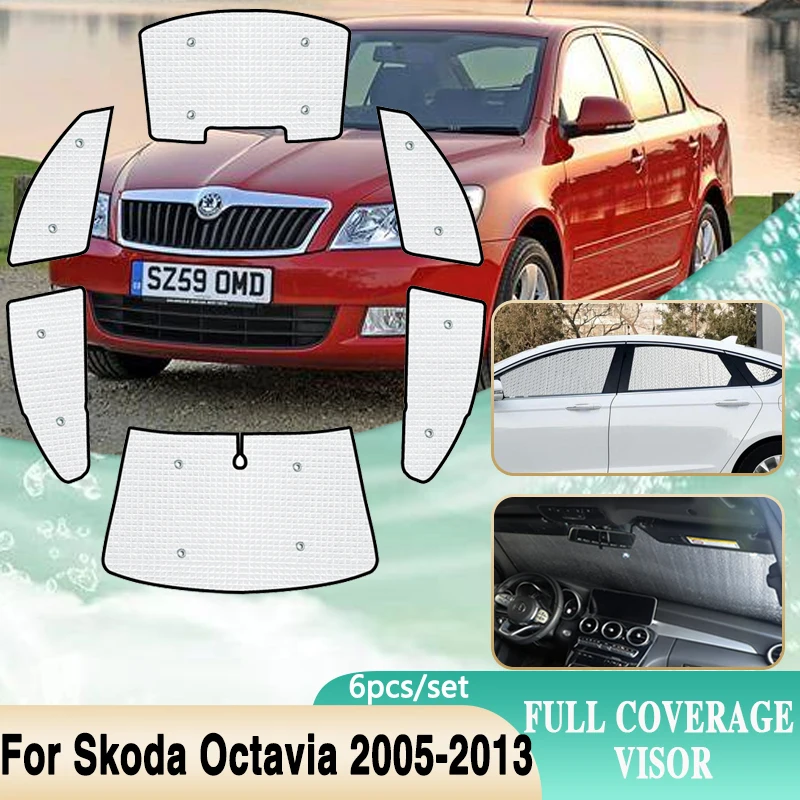 Voorgesneden Raamfolie voor-Skoda Octavia 5-Deurs Stationwagen 2005-2008 Kit Achteraan (20% Donkere rook