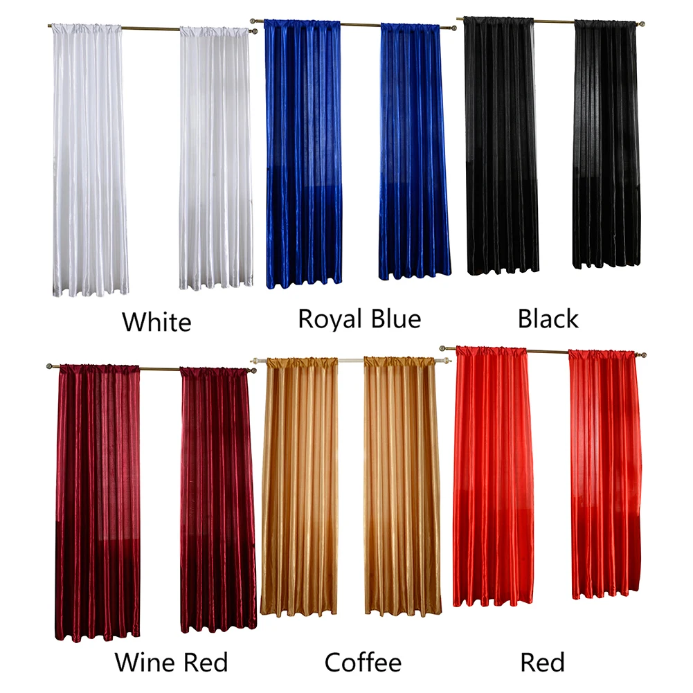 Modern Satin Window Curtains 2