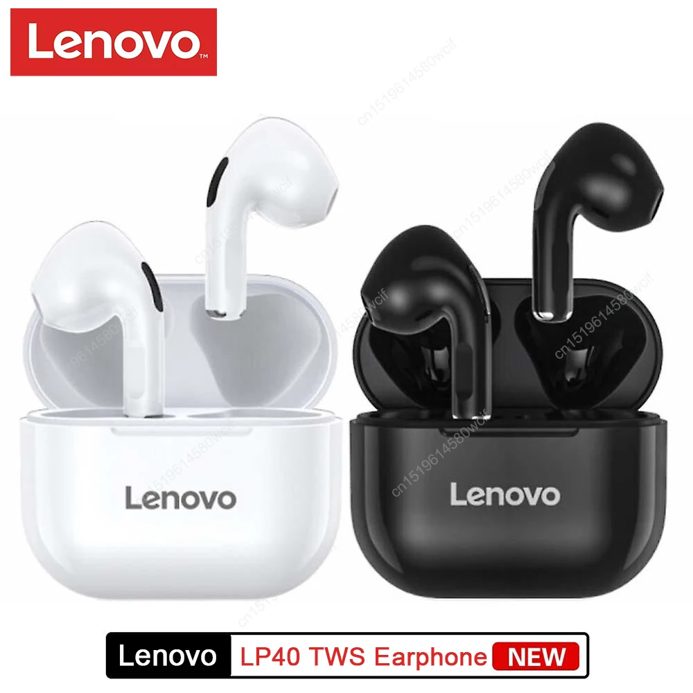 Lenovo Live Pods Lp40 Tws Auricolari Bluetooth 5.0 True Wireless Headphones Touch Control Sweatproof Sport Hifi Auricolare Con Microfono