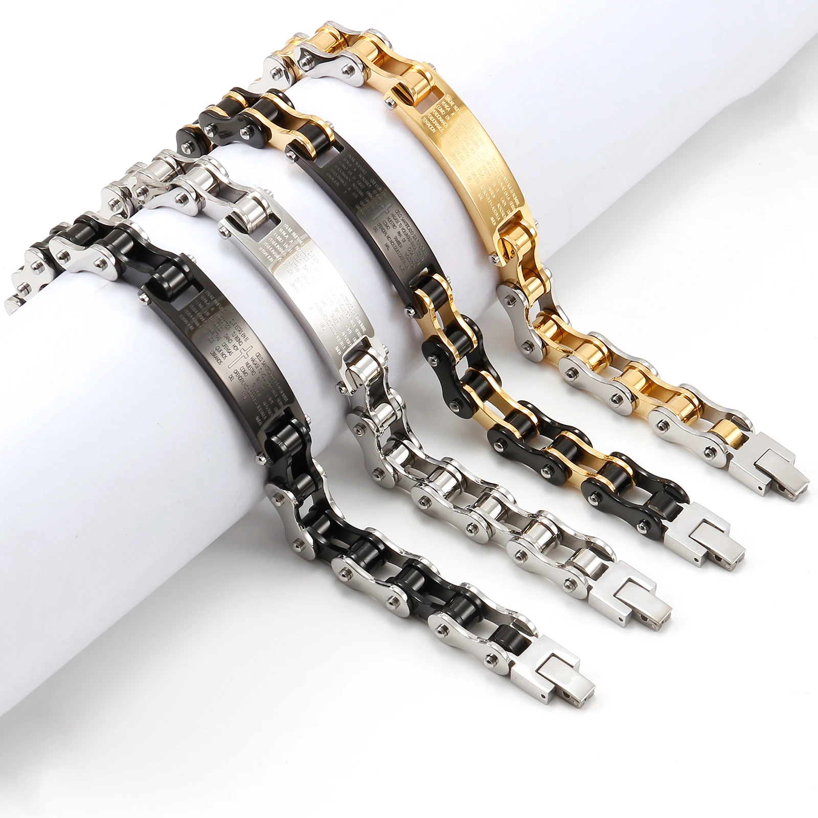 Feraco - Pulsera De Motociclistas Para Hombre, Acero Inoxidable