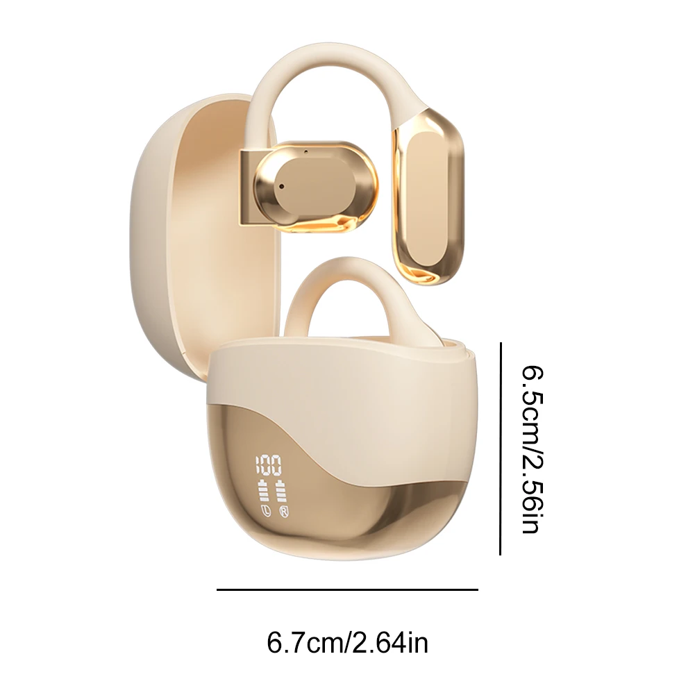 BT 5.4 Intelligent Translator Earbuds Work with AI Library APP Noise Cancelling Two-Way Real Time Translator Ear Hook for Travel
