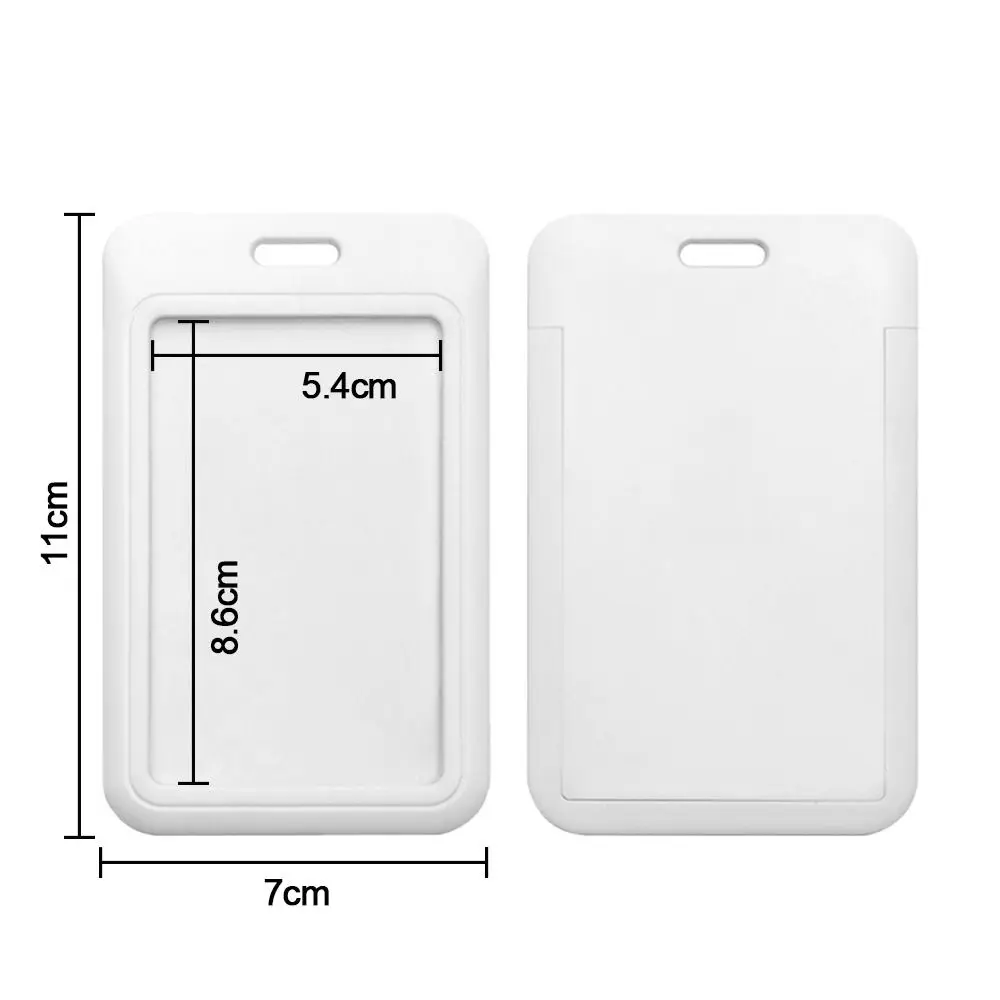 Sliding Card Cover ID Name Badge Holder 1PC for Bus Work Card Chest Pocket Students