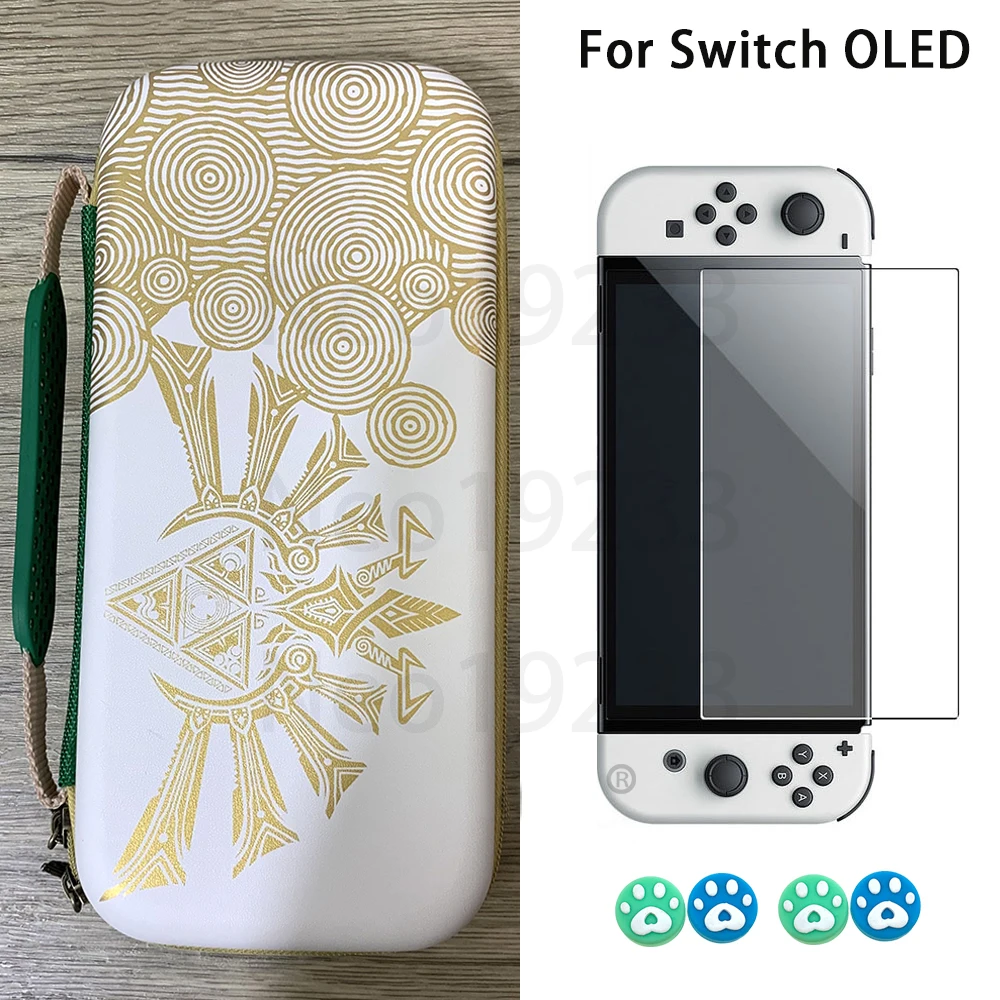 For Zelda-King Tears of the Kingdom Waterproof Rope hand for Nintendo Switch/OLED Portable Storage Bag Case with 10Card Slots portable storage bag case