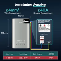Chauffe-eau électrique instantané AI 220V, contrôle vocal Intelligent pour la maison, bain, chaleur rapide, grande quantité d'eau pour douche, salle de bain 3