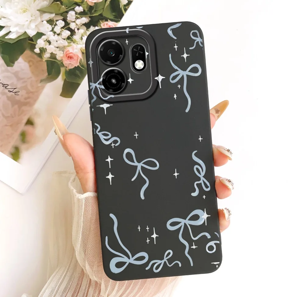 Silicone Cute Cartoon Luxury Flowers Painted Case Cover