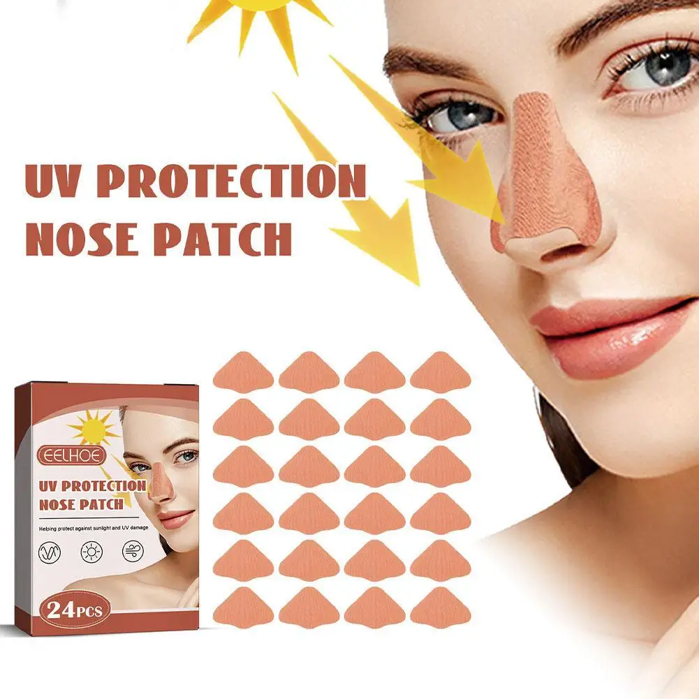 24pcs Sunscreen Nose Patch Nose Protection Stickers Sunscreen Patch Skin Care Sun Protection Accessories facial sunscreen sunscreen cream sunscreen stick