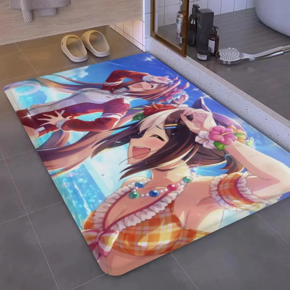 Uma Musume Pretty Derby Floor Mat Entrance Door Mat Nordic Style Home Doormat Bathroom-Toilet Mats Bedroom Hotel Decor Mat