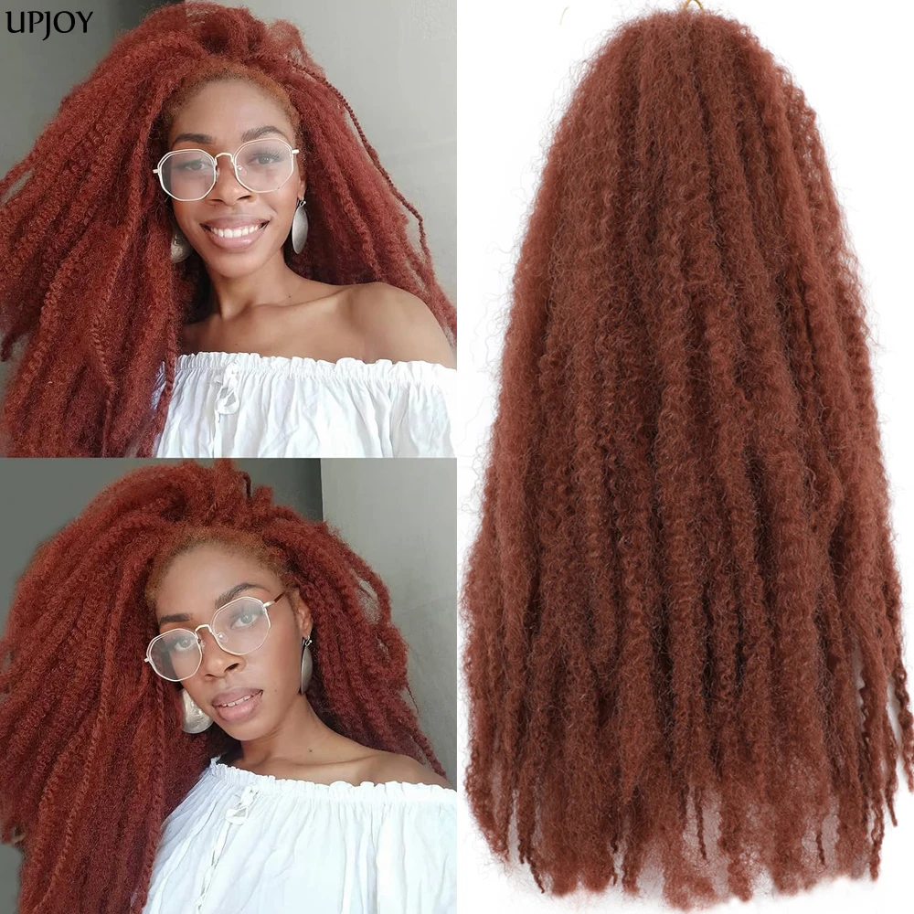 Marley Twists Hair Braiding 18 inch Marley Meche Afro Twist Kinky Crochet Braiding Hair Synthetic Hair Extensions For Women Kids 6