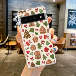 Cartoon Christmas Soft TPU Clear Phone Case Cover for Pixel 4XL (B7)