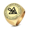 hot selling Ordem Rosacruz AMORC Ring Ordo Rosae Crucis Antiquus Mysticusque Amulet Talisman Laser Cut Stainless Steel Rings 1