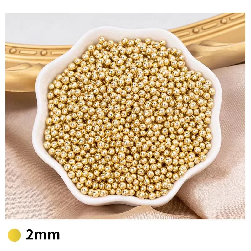 2mm 4mm 7mm 10mm 14mm Super Gold Beads Ball for Decorate party decorations cake decorations gold leaf cake decorations
