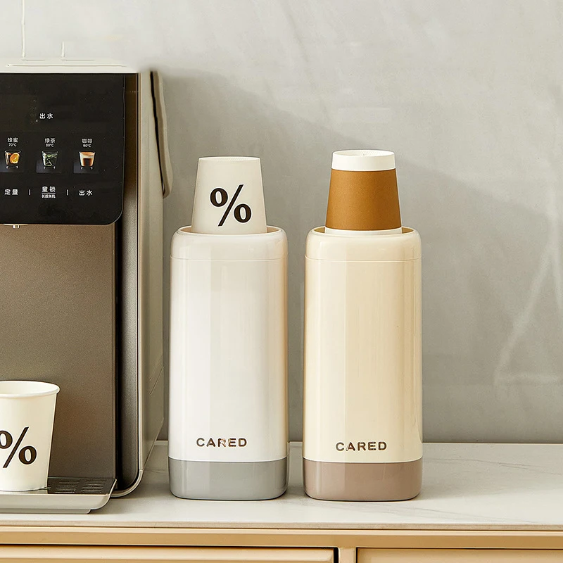 1pc Household Dust-Proof Paper Cup Holder - No-Drill Wall Mounted Disposable Cup Storage Rack for Living Room Kitchen Office