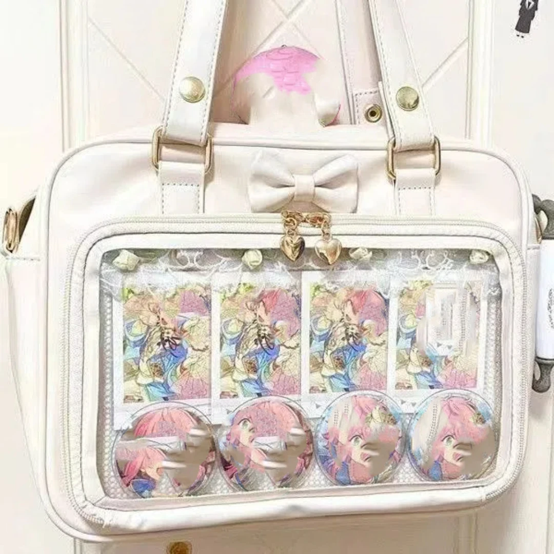 New Original Niche Large Capacity JK Uniform Shoulder Bag Design Girl Cute Ulzzang Ita Bag Fashionable Kawaii Cartoon Handbag