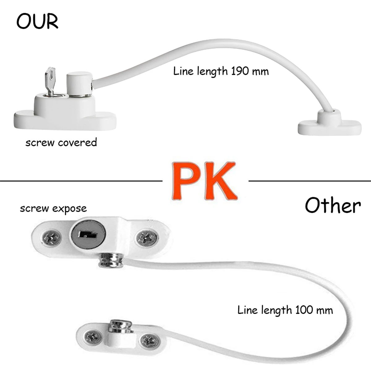 Window Door Restrictor Window Door Lock Kids Security Lock Protector Durable Child Baby Security Children Pet Baby window lock