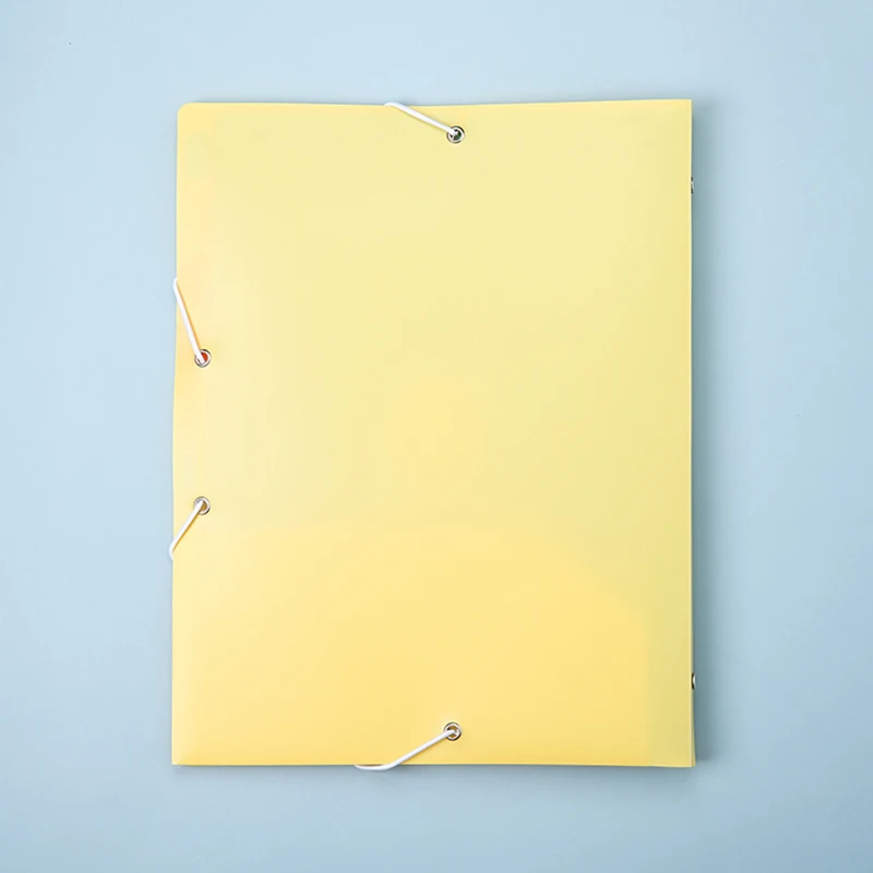 A4 Elastic Closure Folder 6 pockets Roport Cover Plastic Folder with inserts PP office supplies filling product