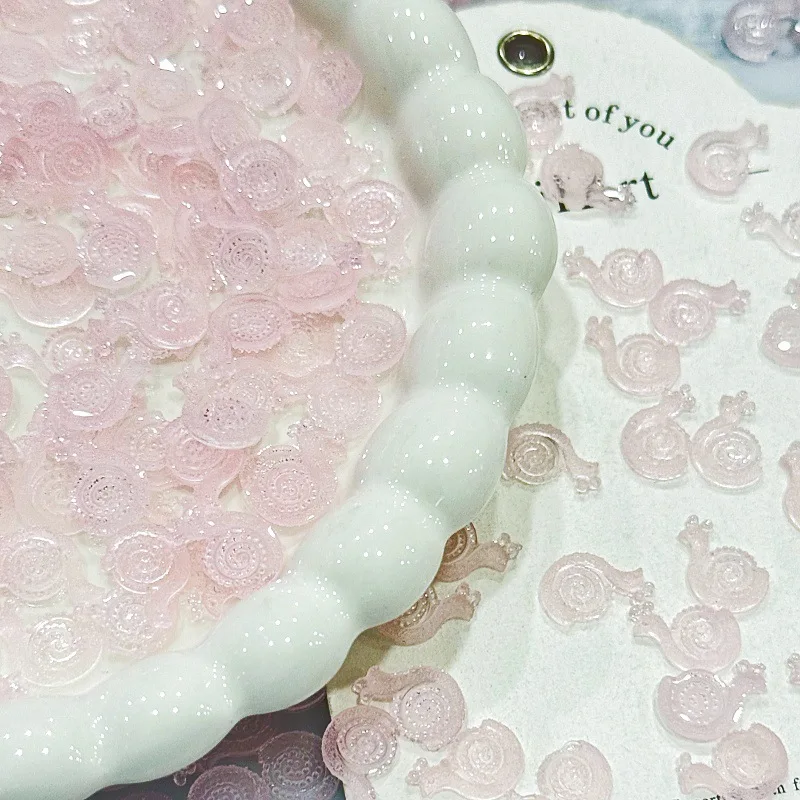 미니 무지개 빛깔 설탕 달팽이 수지 장식품 10×13mm 매니큐어 귀걸이용 DIY 액세서리 스크랩북 셰이커 프레임 배지 트레이