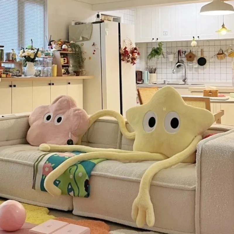 160cm Giant Long-legged Star Plush Pillow Cute Pink Flower Sofa Stuffed Cushion Birthday Gift 2