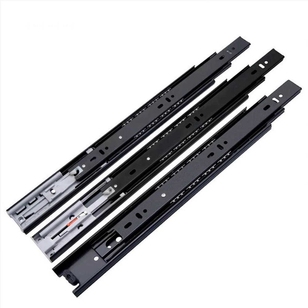 Heavy Duty Drawer Slides Drawer Track ThreeSection Shock Absorption