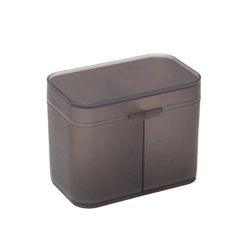 Cotton Pads Swab Nail Wipes Makeup Brushes Organizer Storage Box Holder Container Case Independent Double-Compartment 4