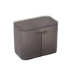 Cotton Pads Swab Nail Wipes Makeup Brushes Organizer Storage Box Holder Container Case Independent Double-Compartment 4