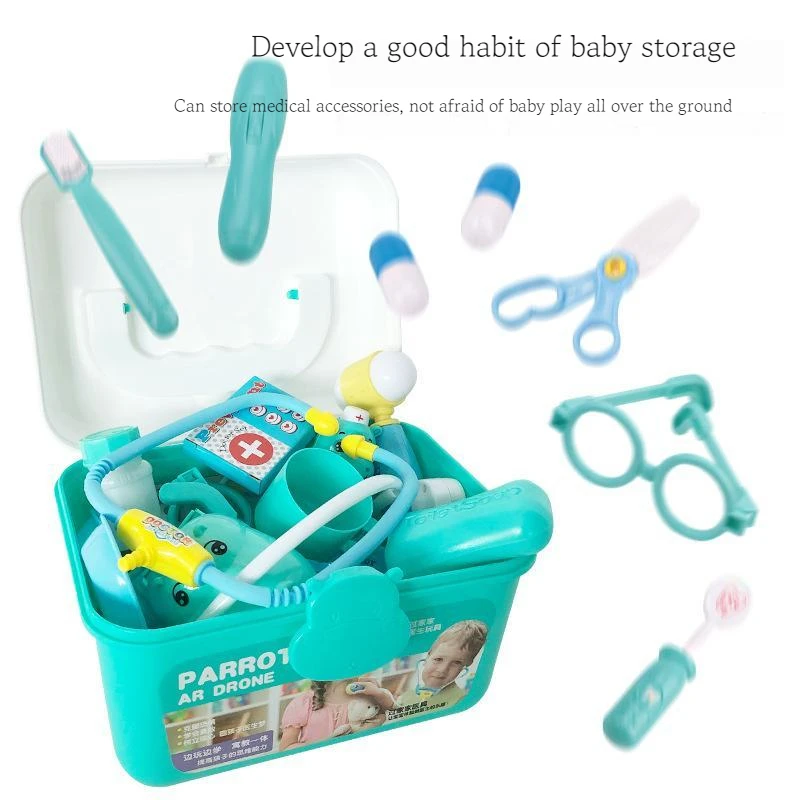 Children Simulation Medical Toy Dentist Role-playing Set Simulation Sound And Light Stethoscope Girls Collocation Clothing