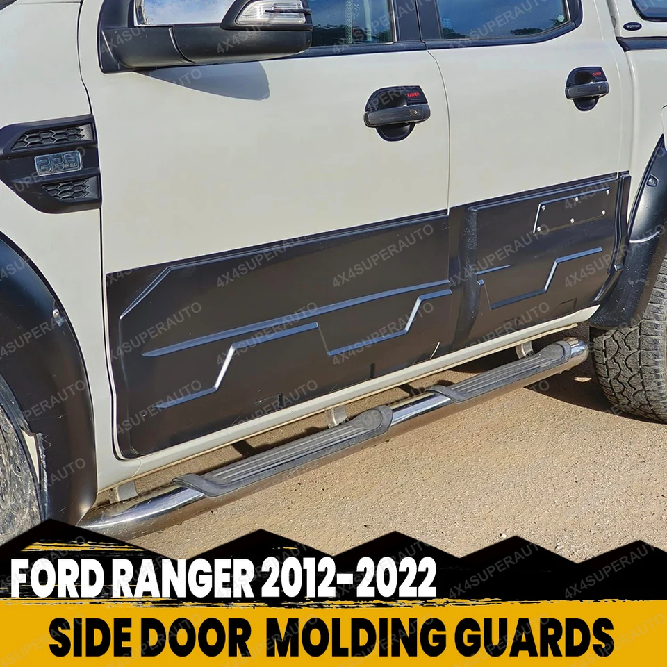 JHCHAN Protezione paraurti posteriore 3 pezzi per Ford Ranger doppia cabina 2012-2022 XL XLT Tremor Limited Wildtrak Wildtrak X Platinum Raptor 4 porte