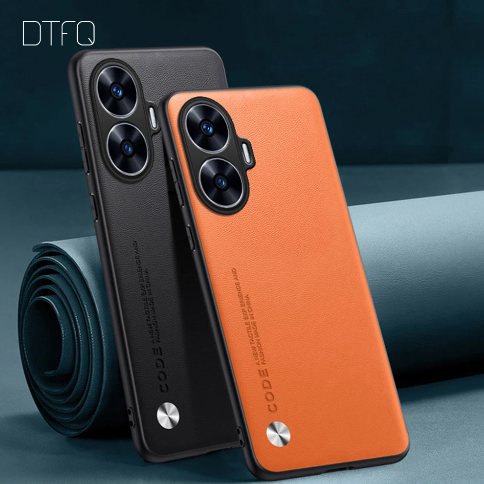Fodral för realme C55 Bakstycke Coque Funda Stötsäkert fodral för OPPO realme C53 Läderfodral för realme C55_voghion.com