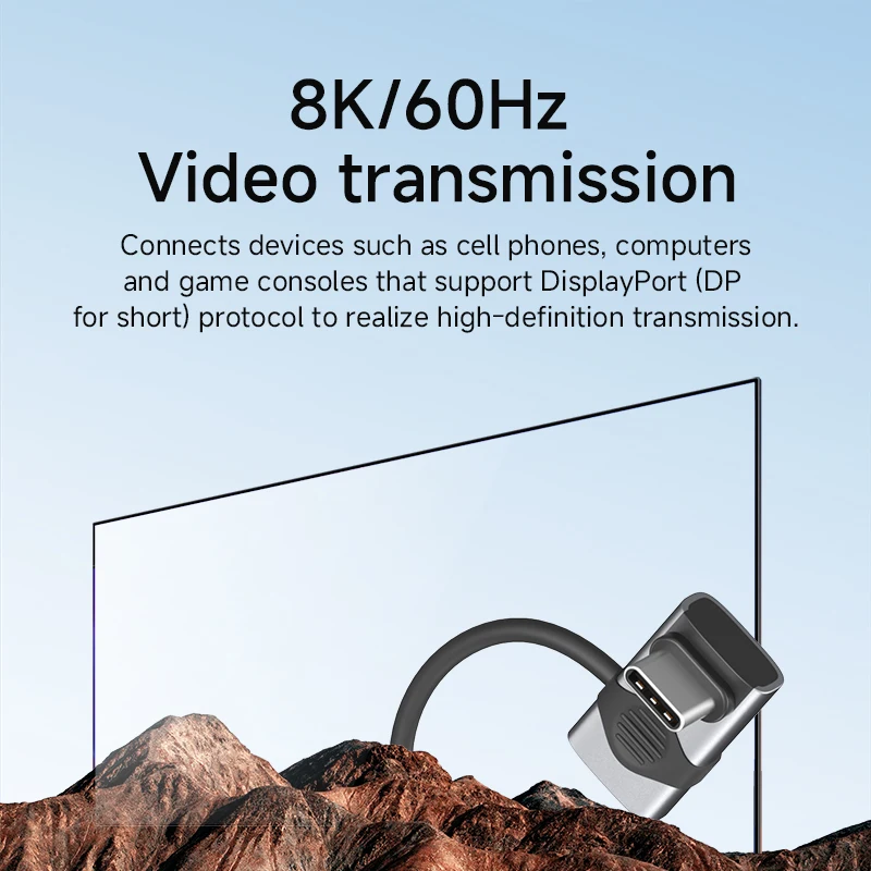 Hagibis 240W USB C to C Adapter with Lanyard 80Gbps 90 Degree Converter 8K Video USB4 Adapter for MacBook iPhone 15/16/17 Tablet