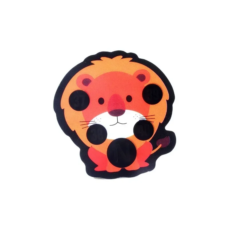 10Pcs/lot Baby Bath Cartoon Forehead Temperature Change Measurement Tape Range 35 To 40 Degree Animals Pattern Thermometer