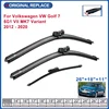 Car Wiper Front & Rear Wiper Blades Set For VW Golf MK 7 2012-2020 2019 2018 2017 2016 Windshield Windscreen 26"18"11" 1