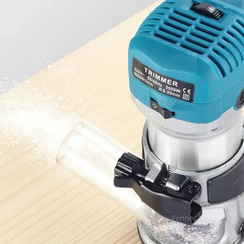 800W/2000W electric trimmer router woodworking laminate engraving slotting trimmer with 15 router bits for woodworking woodworking tools wood router plunge router