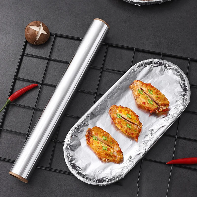 Tinfoil Paper Home Cooking Baking Aluminium Tin Foil BBQ Silver Oil Paper 5M Baking Paper
