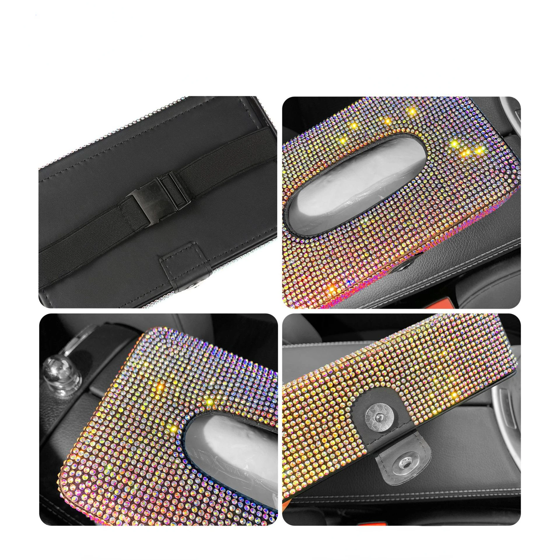 Car Tissue Box Holder Block-type Tissue Box for Center Console Armrest Seat Back Car Accessories car tissue holder tissue box car interior accessories