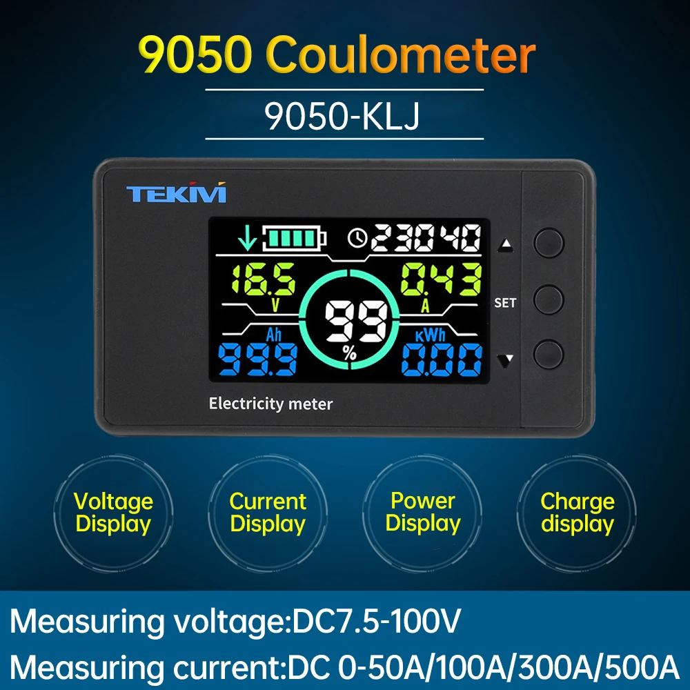 DC 7,5 ~ 100 V Spannung Amperemeter Leistungsmesser Leistungsanzeige Fahrzeug Lithium-Eisenphosphat Bidirektionale Erkennung Coulomb Meter – Detail 5