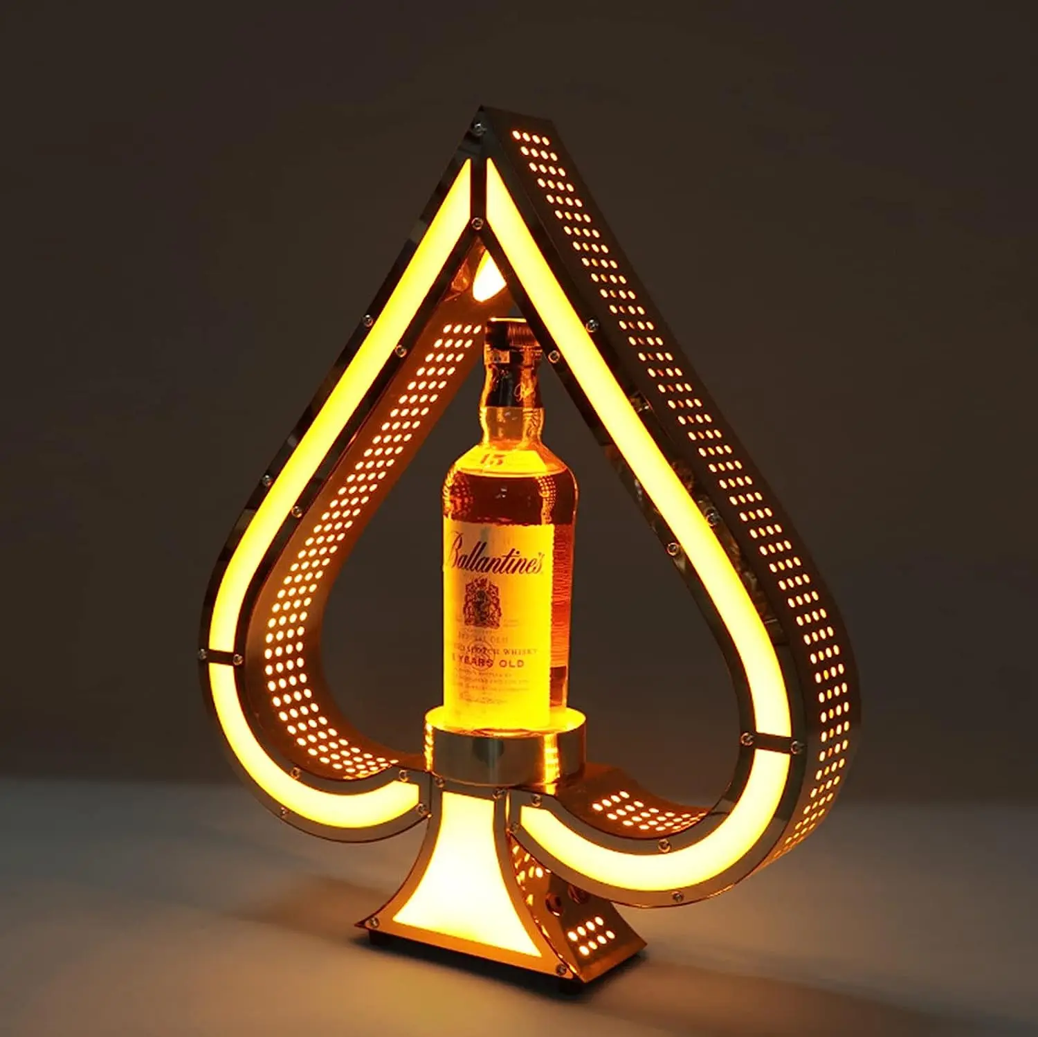 

Nightclub Rechargeable Color Flashing Armand de Brignac Champagne Glorifier Neon Display LED Ace of Spade VIP Bottle Presenter