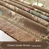 European Style Flower Tassel Tablecloth Thicken Chenille Rectangular Table Cover Round Dining Table Coffee Cloth Dust-proof 6