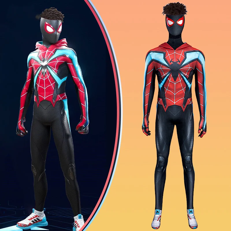 Hot Toys Ps5 Spider Man Miles Cos Suit Evolution Set Tuta Attillata Set Completo Tute Cosplay