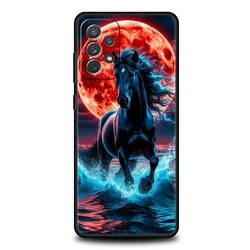 Elegant Horse Design Soft TPU Phone Case - Durable Protection - Galaxy A21s (A7)