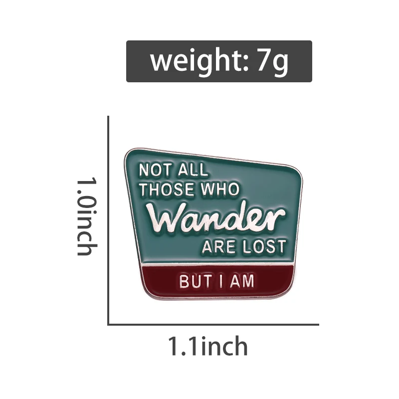 Fantasy Film Dolch Shield Emaille Pin NOT ALL THOSE WHO WANDER ARE LOST Film Brosche Revers Abzeichen Zubehör Schmuck Geschenk für Fans – Detail 7