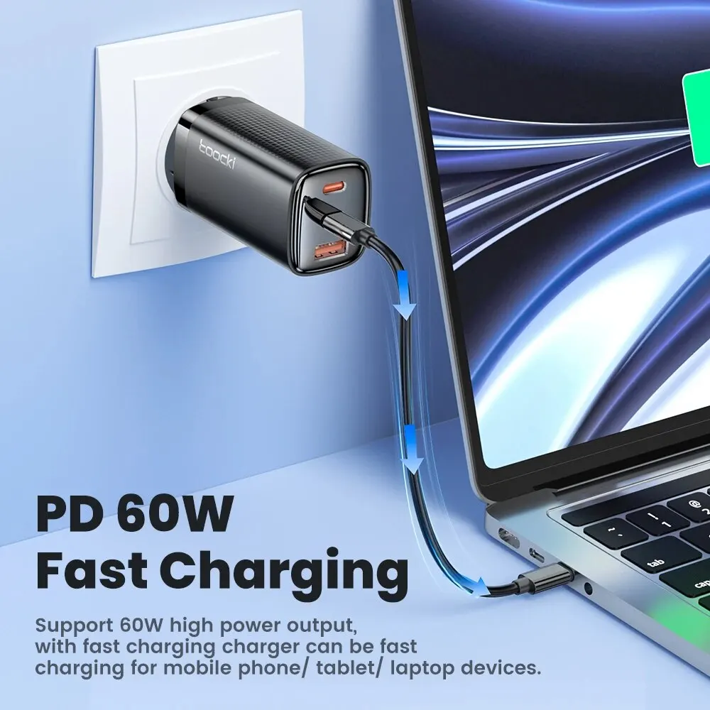 Toocki PD60W USB C إلى نوع C كابل آيفون 15 برو ماك...