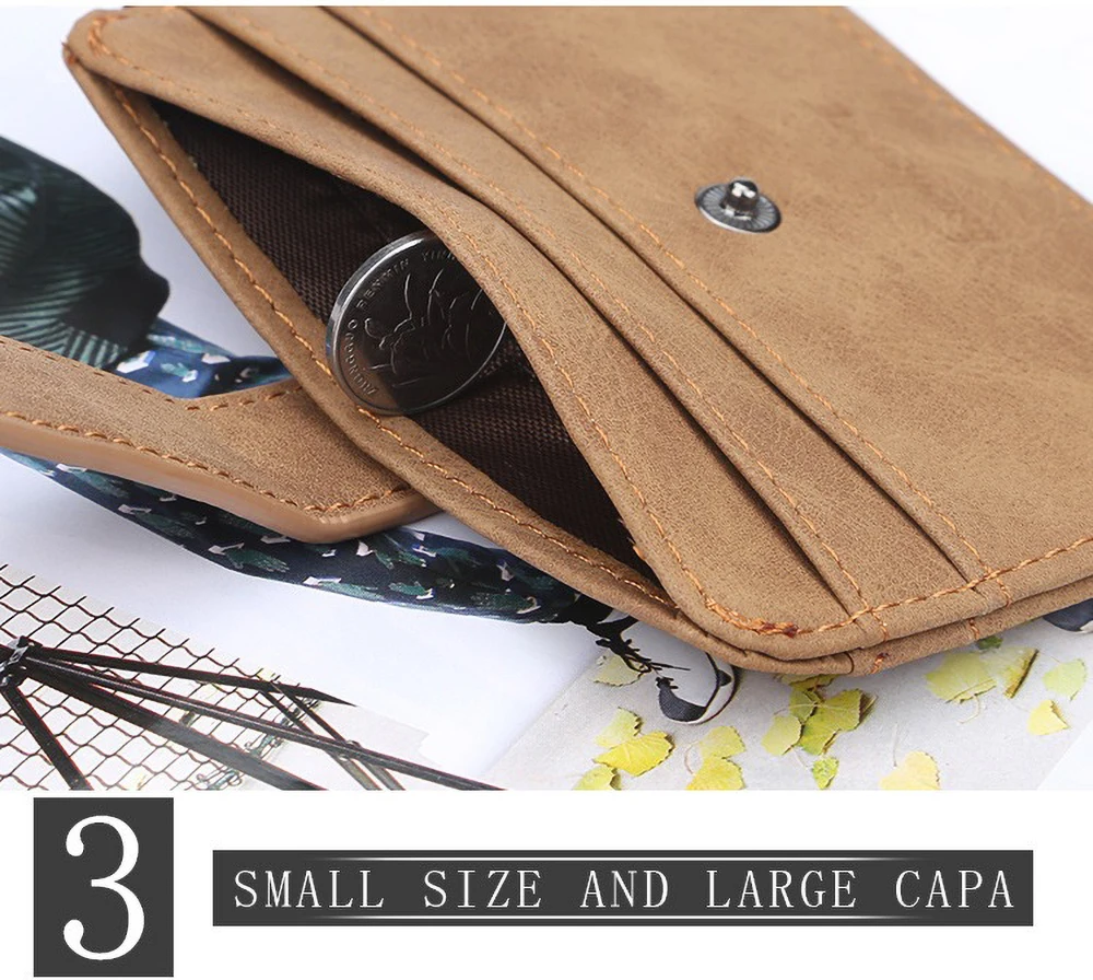 Ultra-Thin PU Card Holder for Teens - Campus Essential ID & Bank Card Organizer