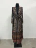 Miyake Pleated Print Foldable Collar Long Sleeved Trench Coat for Women 2024 New Winter Original Designer Fashion Cardigan Dress 3