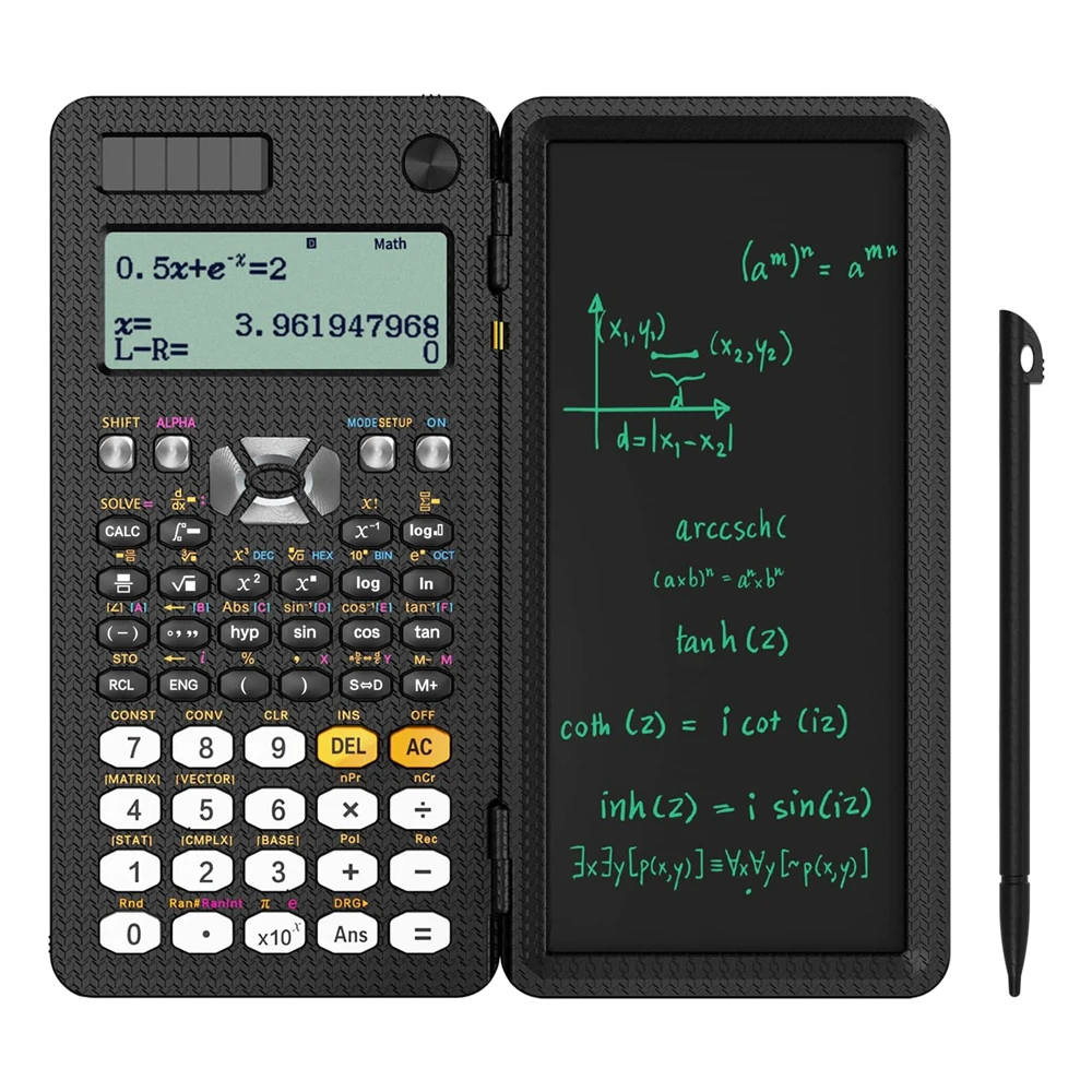 Calculadora Científica Solar com Lcd Notepad 417 Funções Portátil Profissional Calculadora Dobrável para Estudantes Atualizado 991es