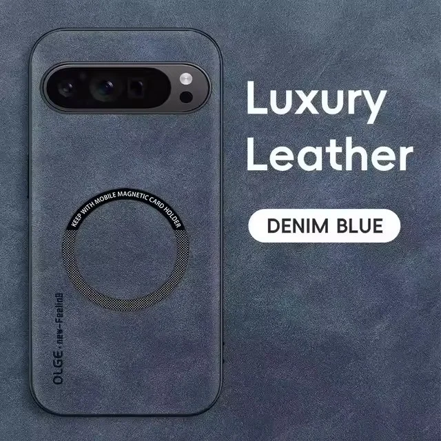 Magnetic Leather Shockproof Phone Case with MagSafe Functionality