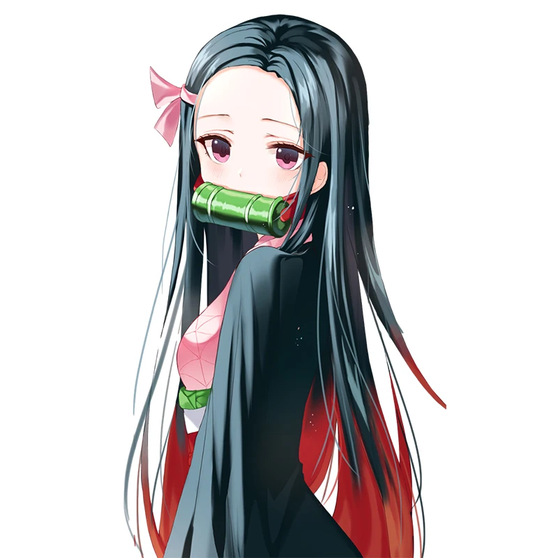 Tre Ratels 3D Demon Slayer Nezuko Kamado Laptop Decalcomania Iphone Sticker Cartoon Car Stickers