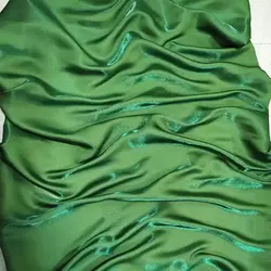 Purple Blue Iridescent Satin Fabric - Luxuriously Soft and Smooth Draping Material for DIY Clothing and Crafts (Emerald Green)