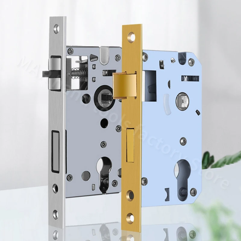 

Door Lock Body Ligh Spring Type Household Universal Lock Indoor Wooden Door Lock Core Lock Tongue Accessories Length 125-235mm