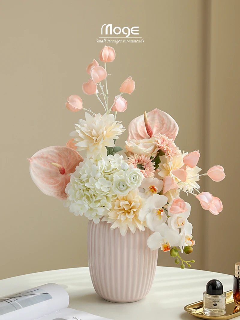 

"Luo Xiu Sheng Xiang" Original design high-end floral decorations Living room dining table simulation flower soft decorations