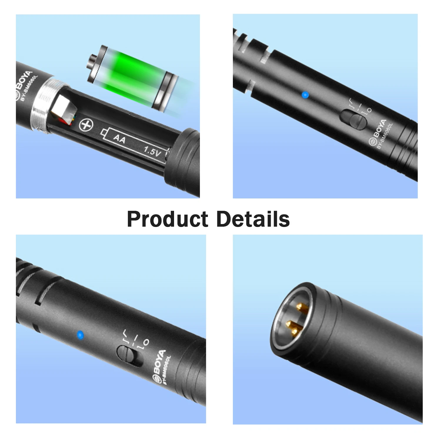 BOYA BY-BM6060 المهنية مكثف بندقية ميكروفون يده مي...